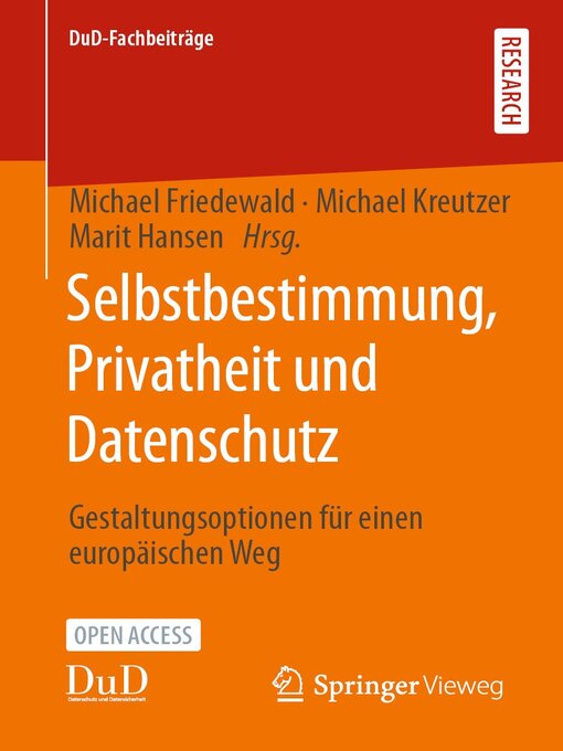 Title details for Selbstbestimmung, Privatheit und Datenschutz by Michael Friedewald - Wait list